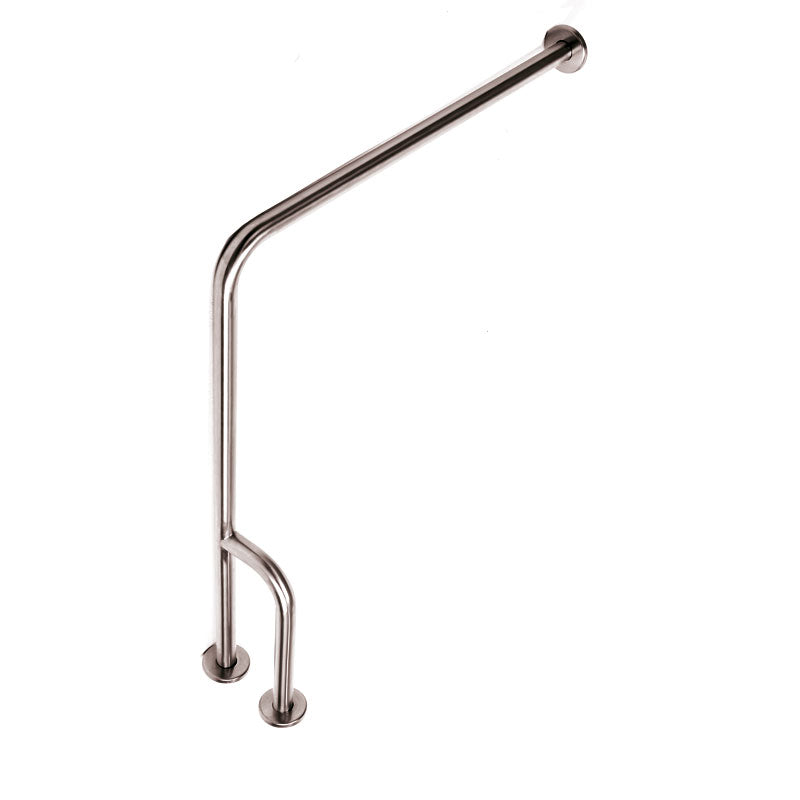 Stainless Steel 90 Degree Wall to Floor Grab Bar - 32"x33"