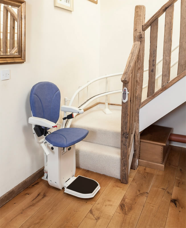 Durable Curved Indoor Stairlift