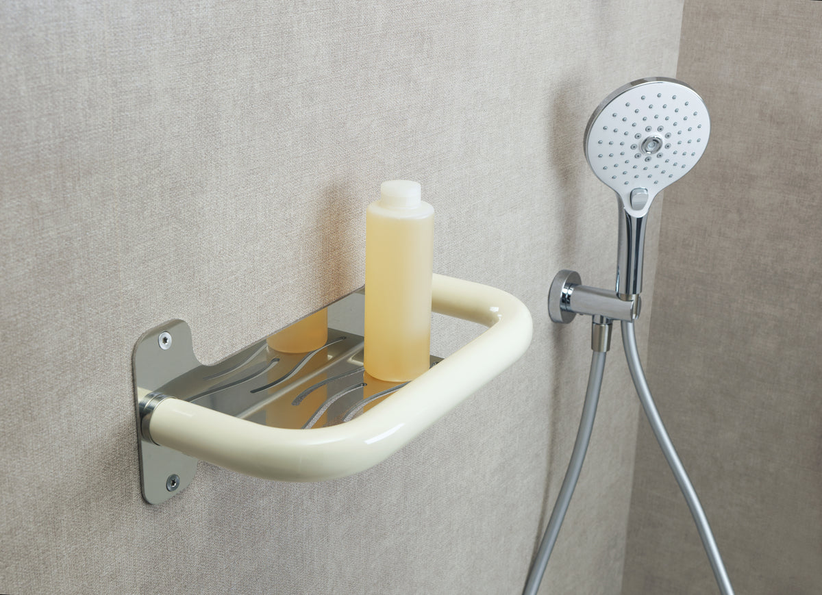 Straight Grab Bar with Stainless Steel Shelf