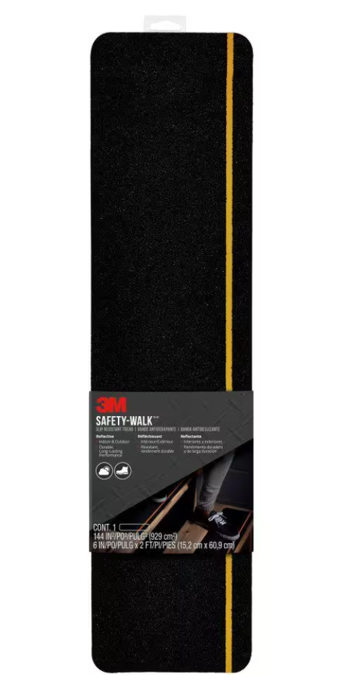 3M Safety Walk Slip Resistant Step and Reflective Tread 6 in. x 2 ft.