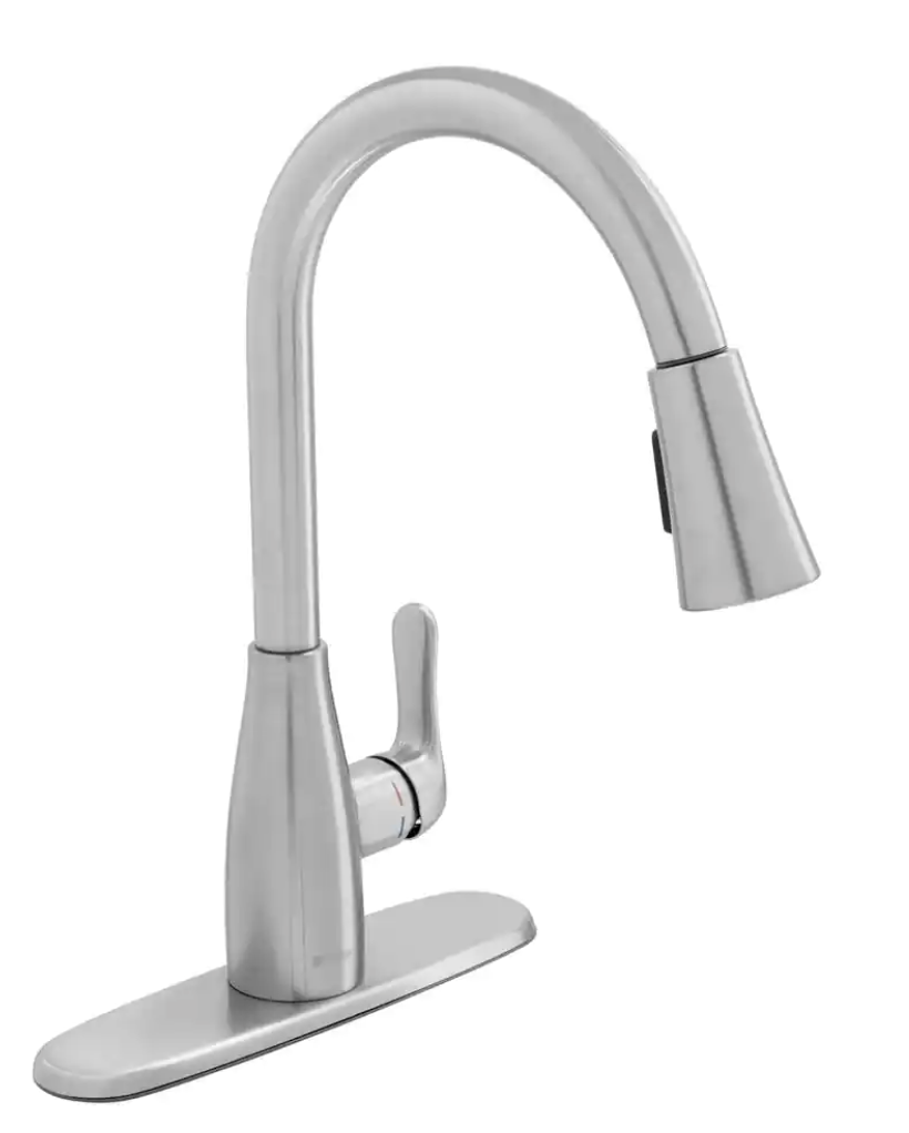 ingle-Handle Pull-Down Sprayer Kitchen Faucet with TurboSpray and FastMount