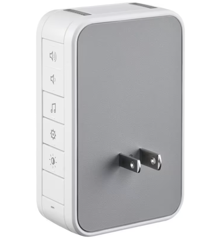 Wireless Doorbell with LED Strobe Alerts and Push Button