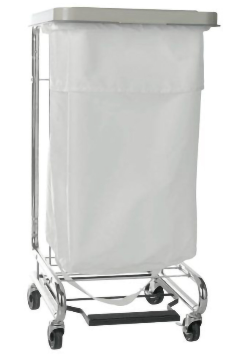 Rectangular Hamper Stand with Foot Pedal and Self-Closing Lid