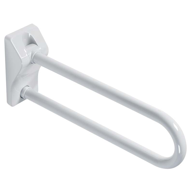 Folding Grab Bar with No-Pinch Flange and Anti-Microbial Protection - 24"