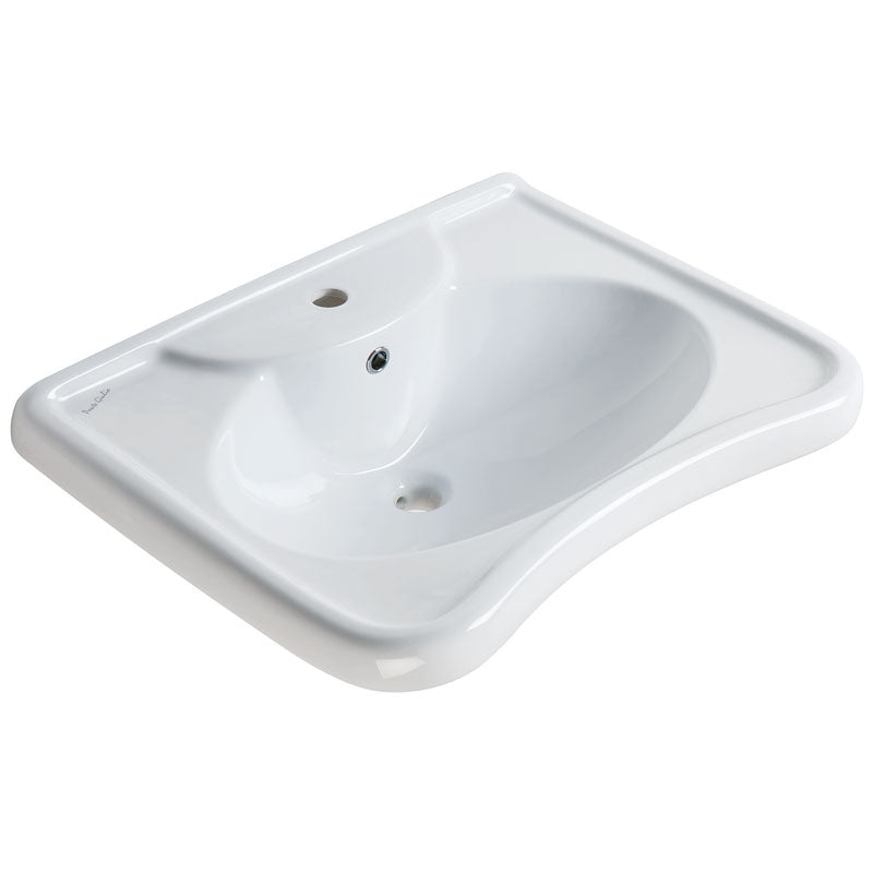 Porcelain Sink with Curved Front (27"x21"x9")