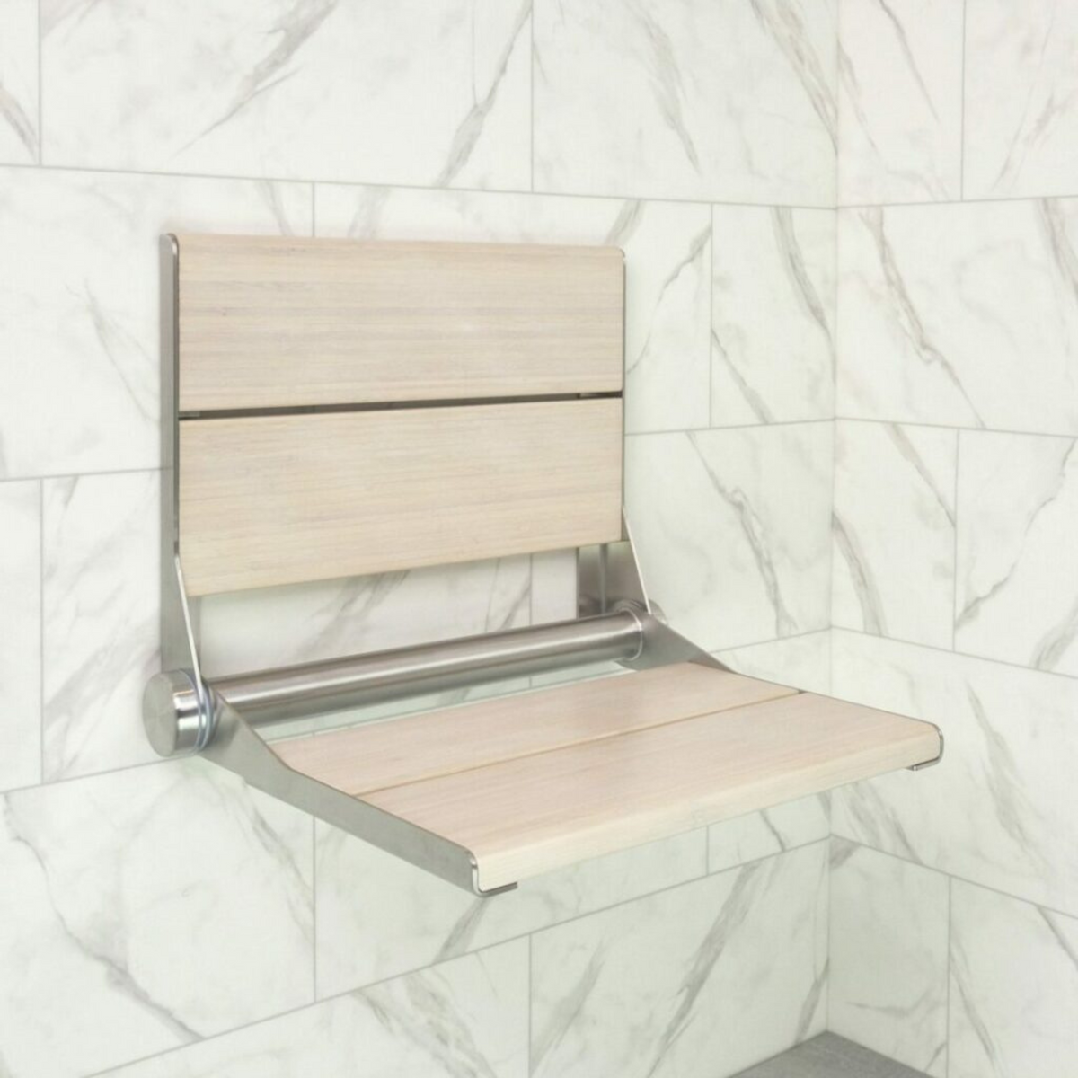 Folding Shower Bench with Stainless Steel Frame (26")
