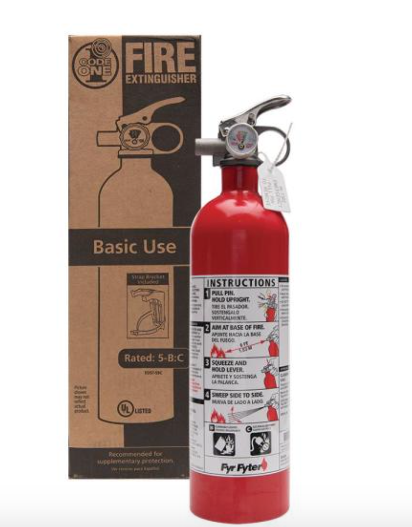 Fire Extinguisher with Mount Bracket and Strap