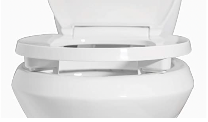 Round Raised Toilet Seat with Cover- 2"