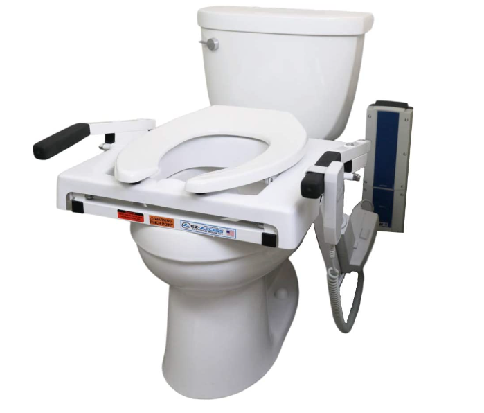 Toilet Mounted Lift System - Elongated, Battery Powered