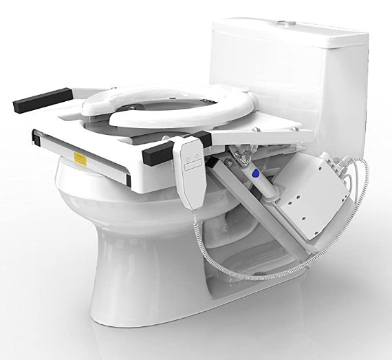 Toilet Mounted Lift System - Elongated, Battery Powered